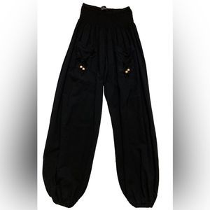 Glocam Black high waist baggy Gaucho Pants Small